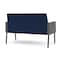 Lesro Mystic Lounge Reception Loveseat, Black, MD Ink Back, MD Ink Seat, RS Echo Arm Panels ML1501 - alternate 3